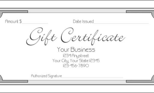 Printable Gift Certificate Paper Template Business Psd Pertaining To Custom Gift Certificate Template