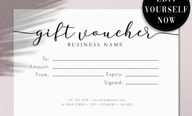 Printable Gift Voucher Certificate Card Editable Template Throughout Quality Share Certificate Template Australia