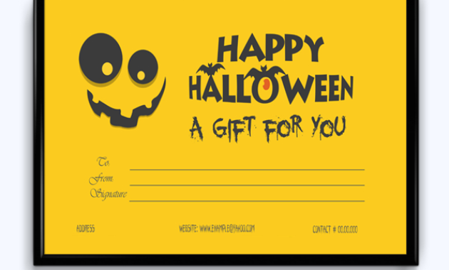 Printable Halloween Certificate Word Layouts Throughout Halloween Certificate Template