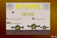 Printable Halloween Gift Certificate Spooky Gct With Free Halloween Gift Certificate Template Free