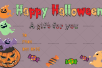 Printable Halloween Gift Certificate Templates Doc Formats Regarding Halloween Certificate Template