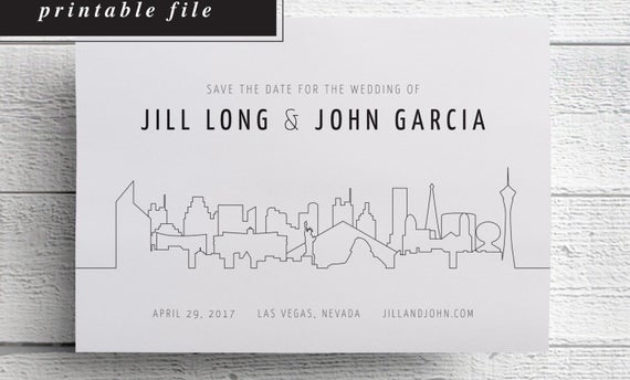 Printable Las Vegas Wedding Save The Dateedenweddingstudio For Awesome Meeting Save The Date Templates