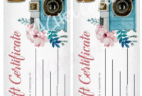 Printable Photography Gift Certificate Template Photo Regarding Photoshoot Gift Certificate Template