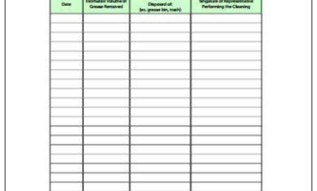 Printable Restroom Cleaning Logs Just Bcause With Restroom Cleaning Log Template