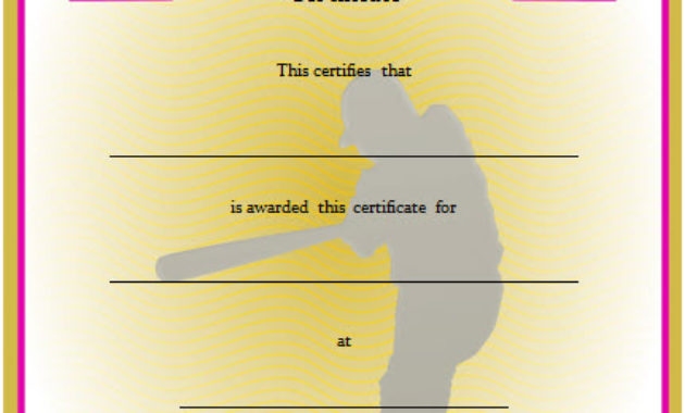 Printable Softball Certificate Templates 10 Best Designs For Table Tennis Certificate Template Free