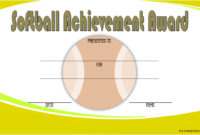 Printable Softball Certificate Templates 10 Best Designs In Free Softball Certificate Templates