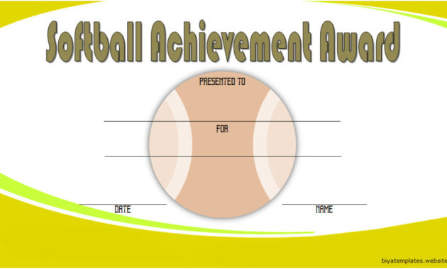 Printable Softball Certificate Templates 10 Best Designs In Free Softball Certificate Templates