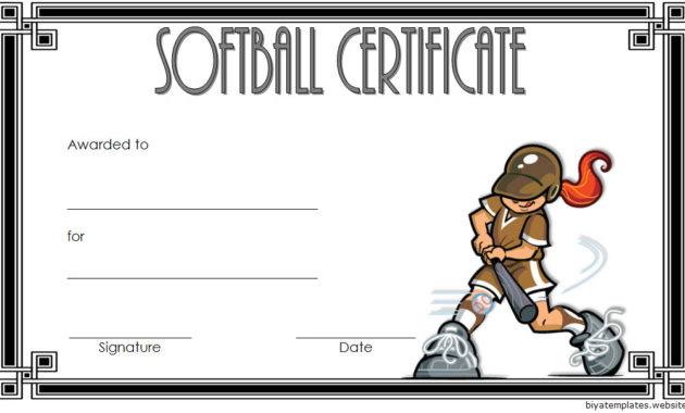 Printable Softball Certificate Templates 10 Best Designs Within Amazing Baseball Certificate Template Free 14 Award Designs