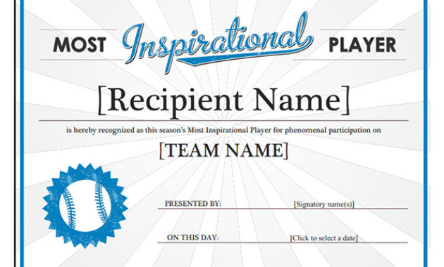Printable Sports Certificates Sampleprintable Throughout Athletic Award Certificate Template