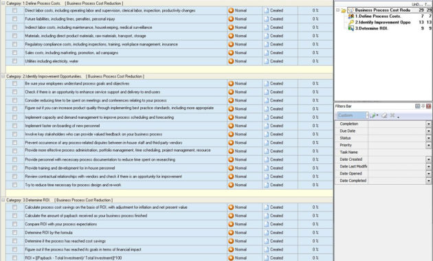 Process Management Templates Pertaining To Business Costing Template