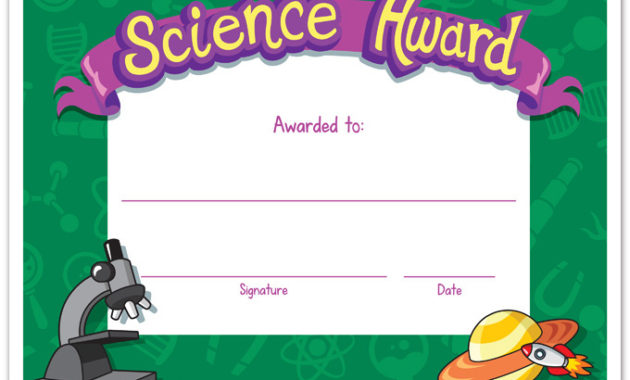 Product Details Science Award Certificates Awards Regarding Quality Science Award Certificate Templates