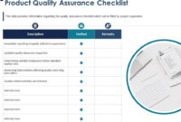 Product Quality Assurance Checklist Follow Ppt Powerpoint Throughout Awesome Quality Assurance Meeting Agenda Template