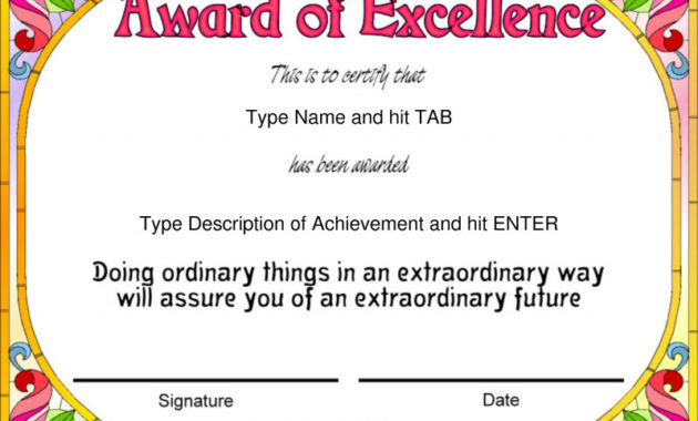 Professional Award Certificate Template Inside Professional Award Certificate Template