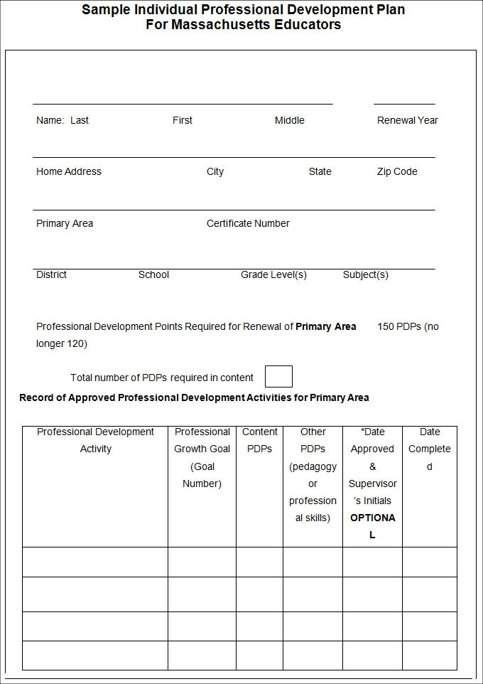 Professional Development Plan Template Sanjonmotel With Property Development Business Plan Template Free