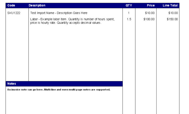Professional Invoice Template Invoice Example In Business Invoice Template Uk