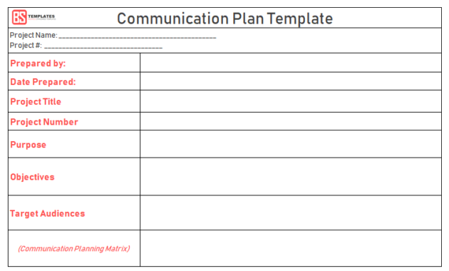 Project Communication Plan Template Excel Pdf Download Inside Awesome Staff Communication Log Template