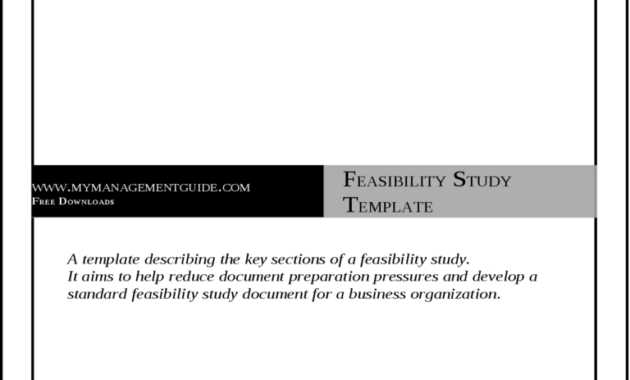 Project Feasibility Study Template 2 Free Templates In Regarding Feasibility Study Template Small Business