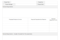 Project Functional Requirements Examples Free Template Regarding Project Business Requirements Document Template
