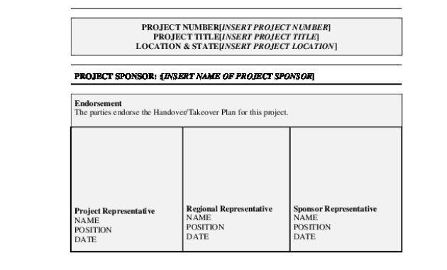 Project Handover Plan Template Pqn808161Pl1 For Amazing Handover Certificate Template