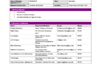 Project Meeting Minutes Template 9 Free Templates In Pdf Throughout Project Meeting Minutes Template Word