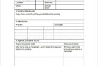 Project Meeting Minutes Template Word For Quality Pre Construction Meeting Agenda Template