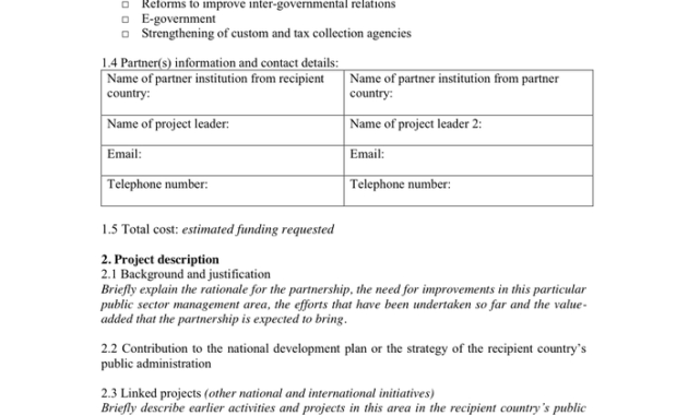 Project Proposal Template In Word And Pdf Formats In Quality One Page Proposal Template