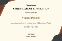 Project Work Completion Certificate Word Intended For Amazing Certificate Template For Project Completion