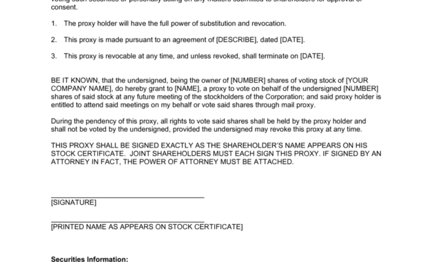 Proxy Revocable Template Businessinabox™ Intended For Business In A Box Templates