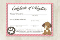 Puppy Party Adoption Certificates // Instant Download // Adopt In Toy Adoption Certificate Template