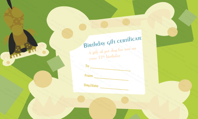 Puppy Pet Gift Certificate Template With Regard To Quality Dog Obedience Certificate Templates
