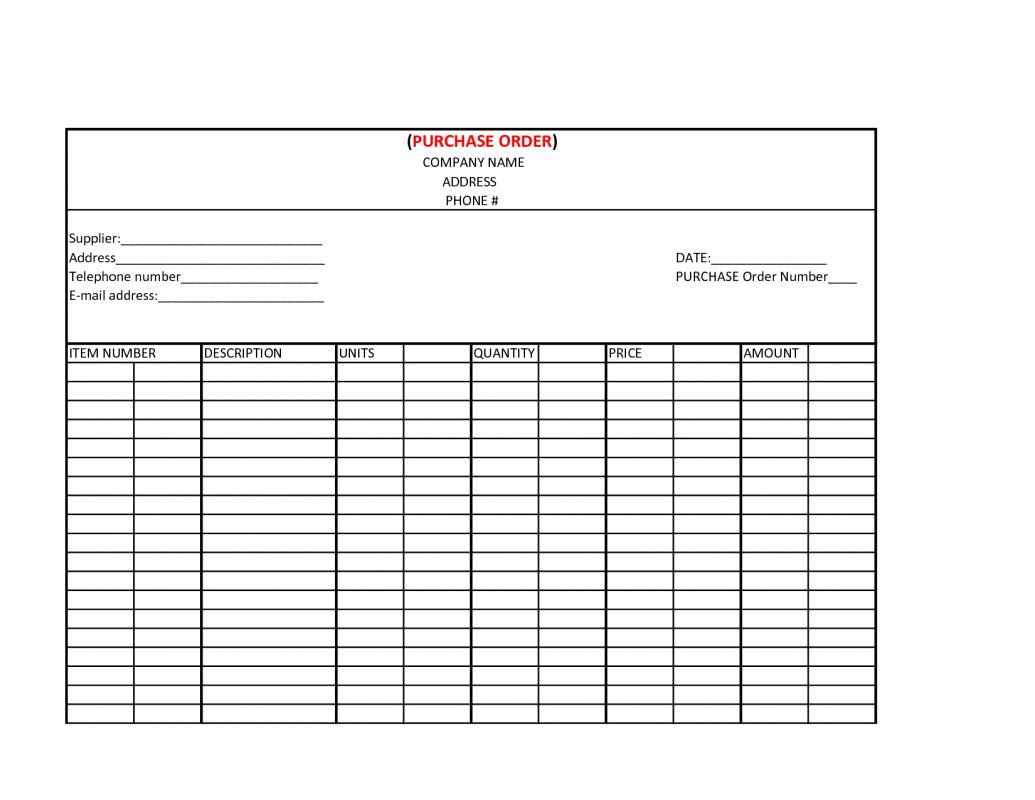 Purchase Order Template Excel Shatterlion Within Shipping Log Template