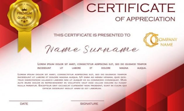 Qualification Certificate Appreciation Design Elegant For Qualification Certificate Template