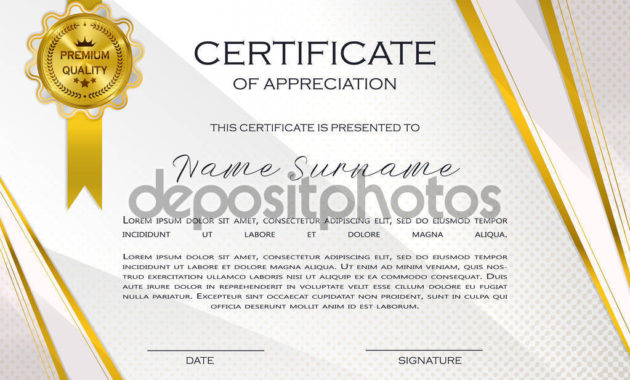 Qualification Certificate Appreciation Design Elegant Inside Qualification Certificate Template
