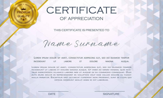Qualification Certificate Appreciation Design Elegant Pertaining To Printable Qualification Certificate Template