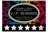 Rainbow Glam Custom Salon Loyalty Punch Card Business Card Regarding Business Punch Card Template Free