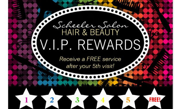 Rainbow Glam Custom Salon Loyalty Punch Card Business Card Regarding Business Punch Card Template Free