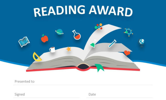 Reading Award Certificate For Powerpoint Inside Quality Star Reader Certificate Template Free