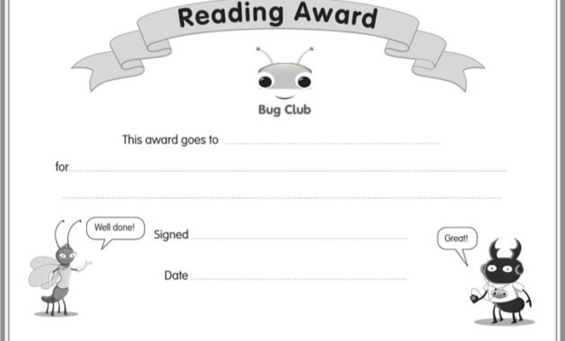 Reading Certificate Templates Download Free Premium Within Reading Certificate Template Free