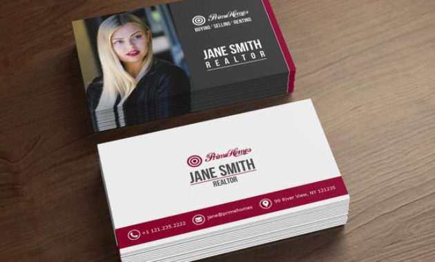 Real Estate Business Cards Realtor Business Card Digital Inside Real Estate Agent Business Card Template
