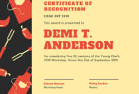 Recognition Certificate Templates Canva Inside Cooking Competition Certificate Templates