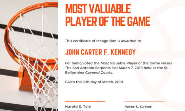 Recognition Certificate Templates Canva Inside Mvp Certificate Template