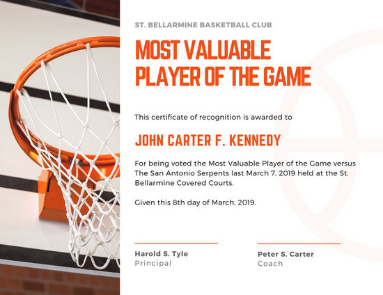 Recognition Certificate Templates Canva Inside Mvp Certificate Template