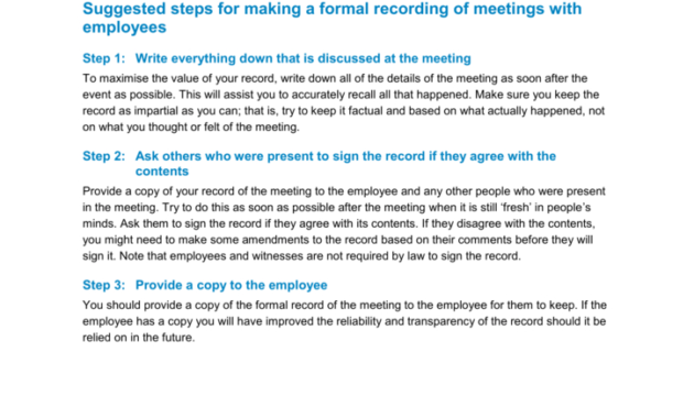 Recording Details Of Meetings With Employees Template With Best One On One Meetings With Employees Template