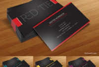 Red Tie Free Business Card Photoshop Psd Template For Business Card Size Template Photoshop