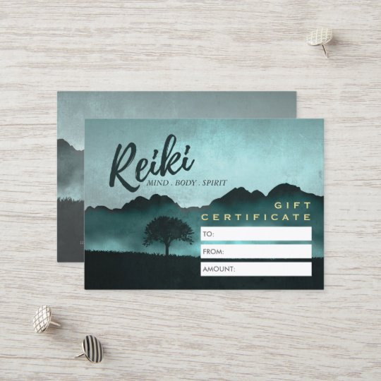 Reiki Master Yoga Instructor Gift Certificate Card Regarding Yoga Gift Certificate Template Free