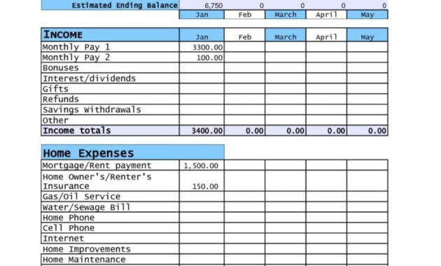 Renovation Spreadsheet Template — Excelxo Within Home Renovation Cost Spreadsheet Template