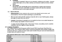 Restaurant Business Plan Template Free Download For Restaurant Business Proposal Template