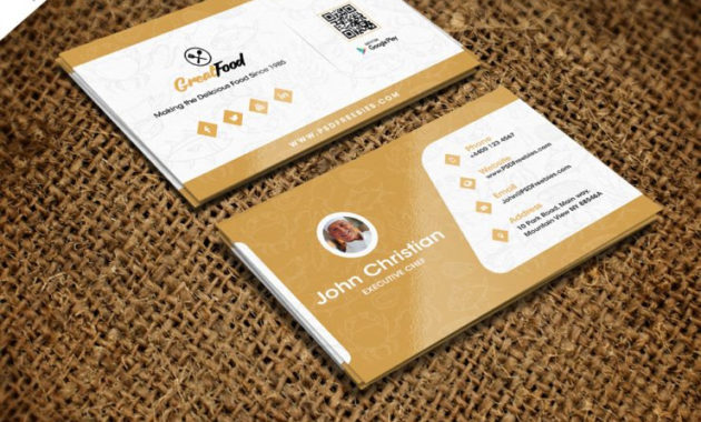 Restaurant Chef Business Card Template Free Psd Intended For Restaurant Business Cards Templates Free