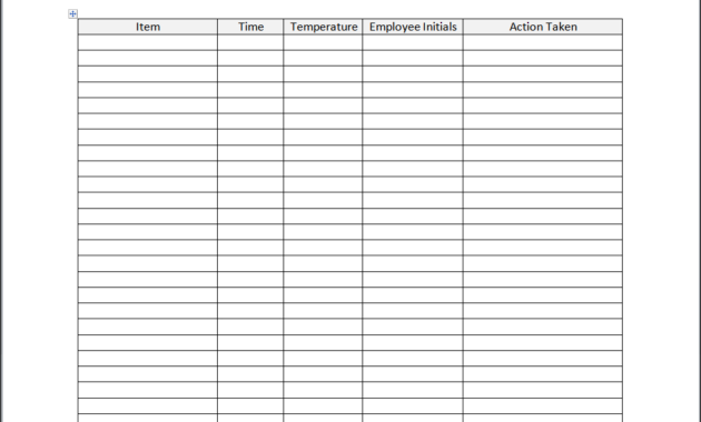 Restaurant Kitchen Forms Get Organized Now Workplace Wizards Within Food Temperature Log Sheet Template