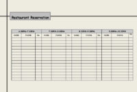 Restaurant Reservations Template Charlotte Clergy Coalition With Regard To Printable Restaurant Manager Log Book Template